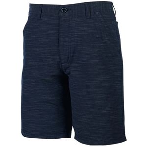 Hook & Tackle Blue Striped Heathered Oceanic Hybrid 4-Way Stretch Fishing Shorts